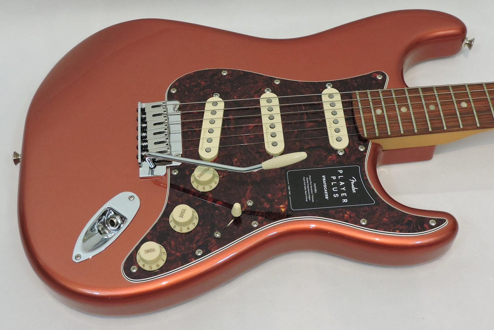 Fender Player Plus Stratocaster Aged Candy Apple Red. Ex-Demo