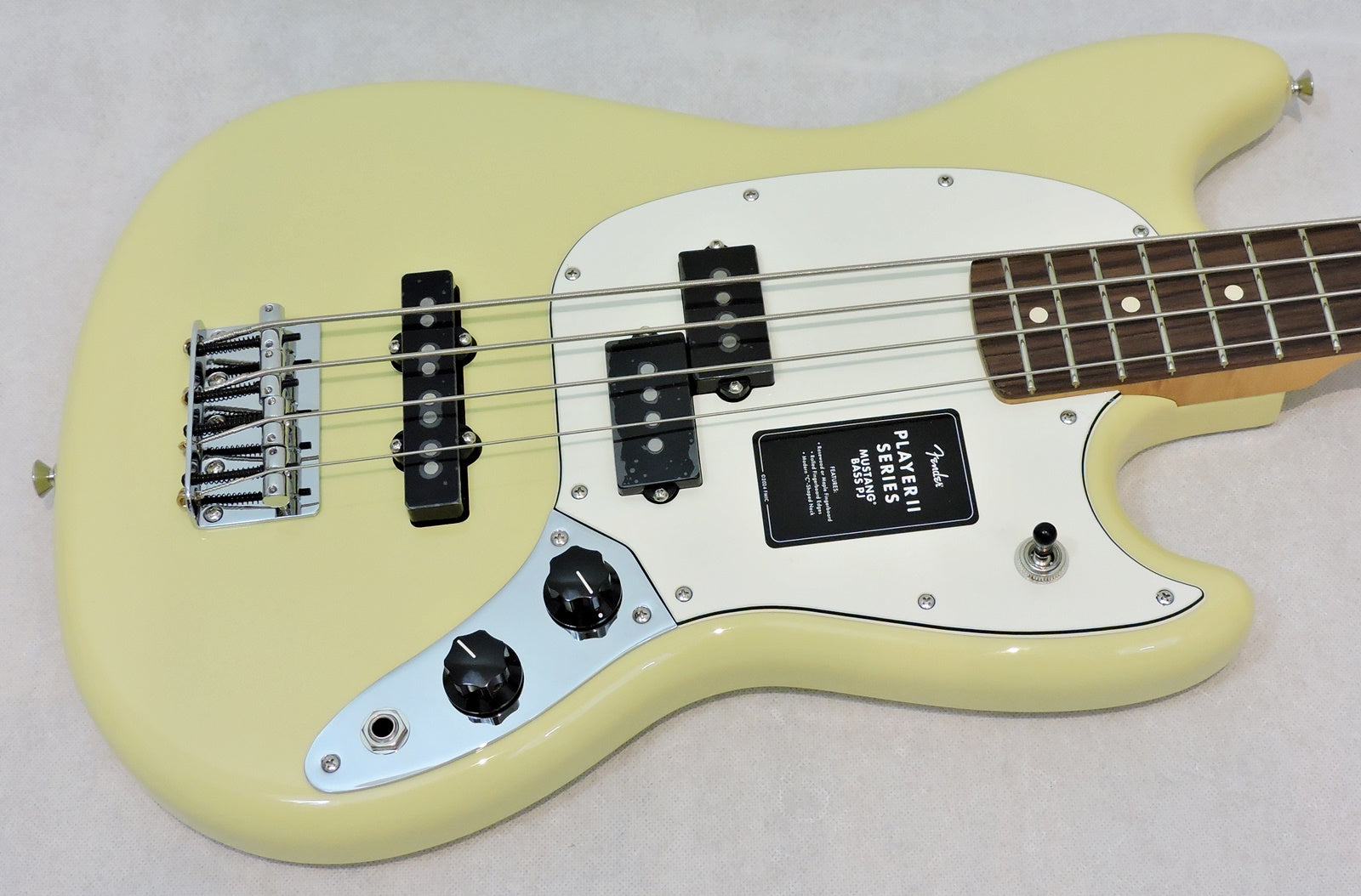 Fender Player II Mustang Bass PJ. Hialeah Yellow - ON OFFER BETWEEN 16TH FEB - 9TH MARCH