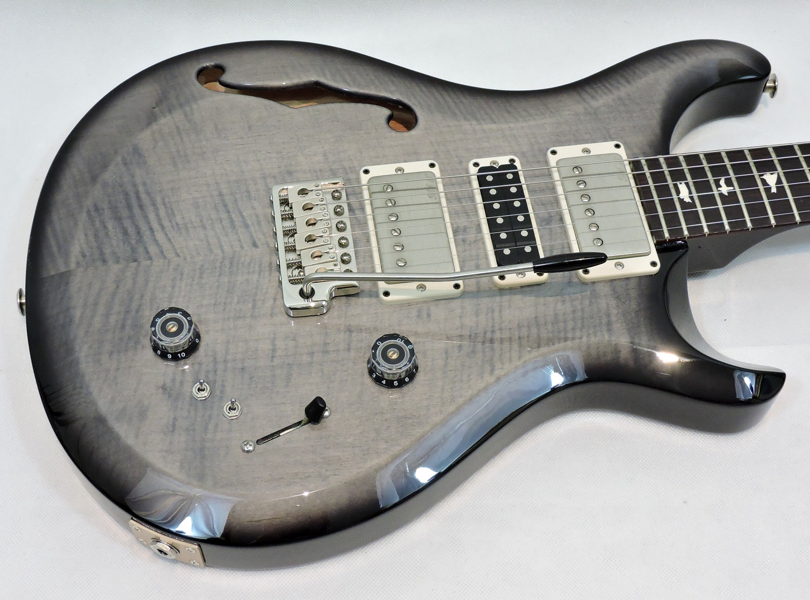 PRS S2 Special Semi-Hollow, Faded Gray Black Burst. 2026 Model