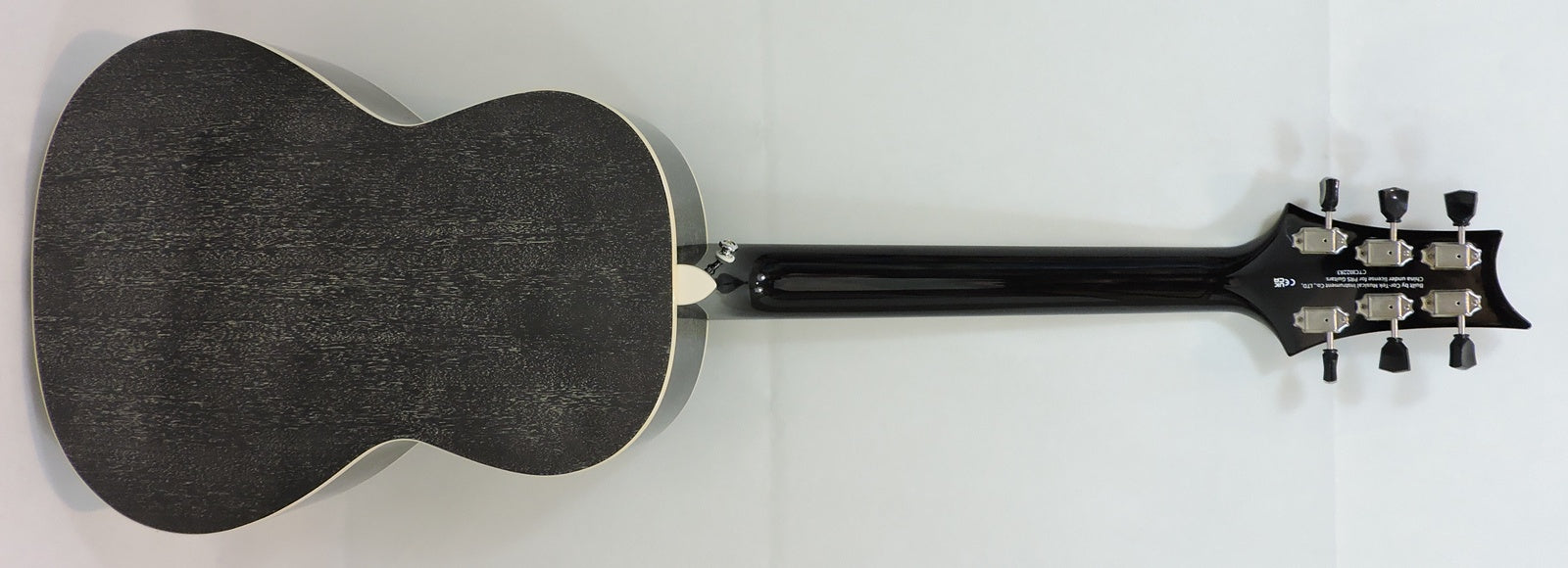 PRS SE P20E Parlour. Limited Edition Gloss Black Top with Dog Hair Back & Sides