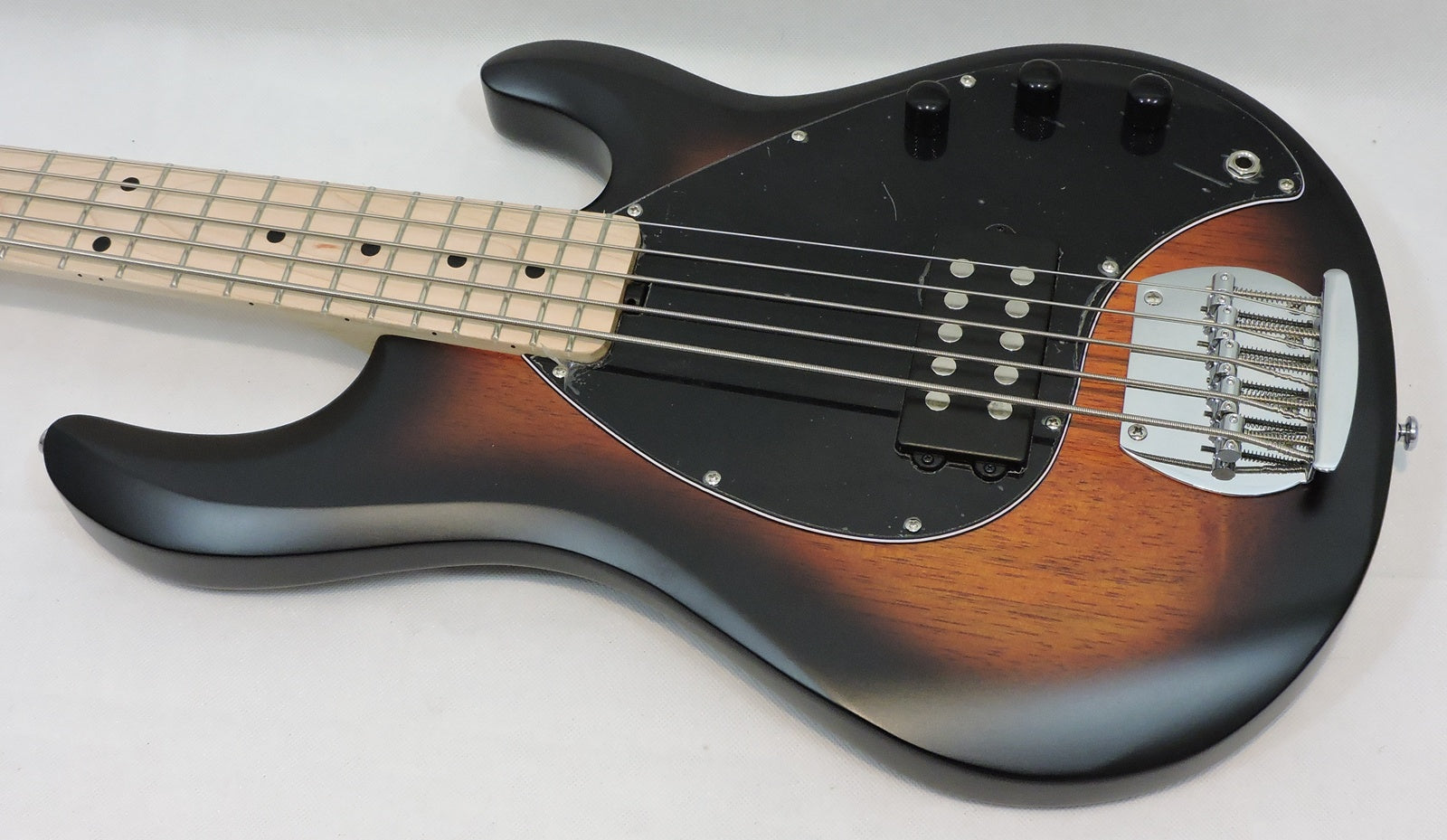 Sterling by MusicMan Sub Ray 5 Bass. Vintage Sunburst Satin