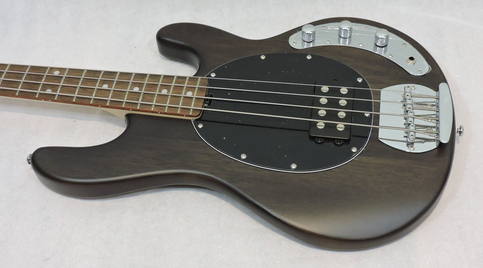 Sterling by MusicMan Sub Ray 4 Bass. Trans Black Satin
