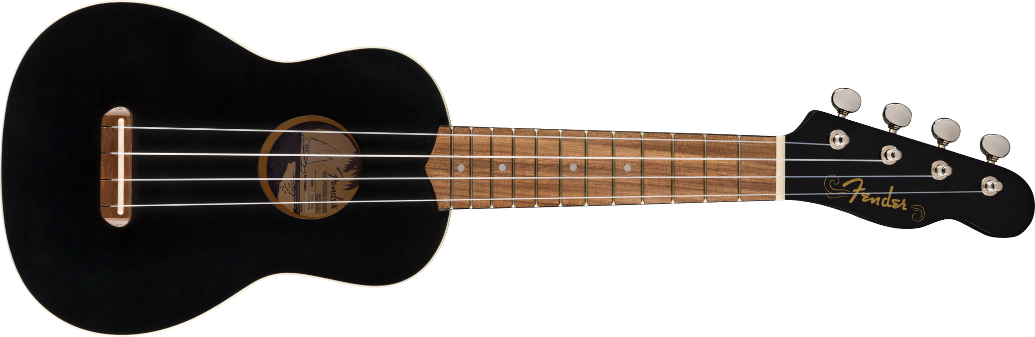 Fender Venice Soprano Ukulele. Black