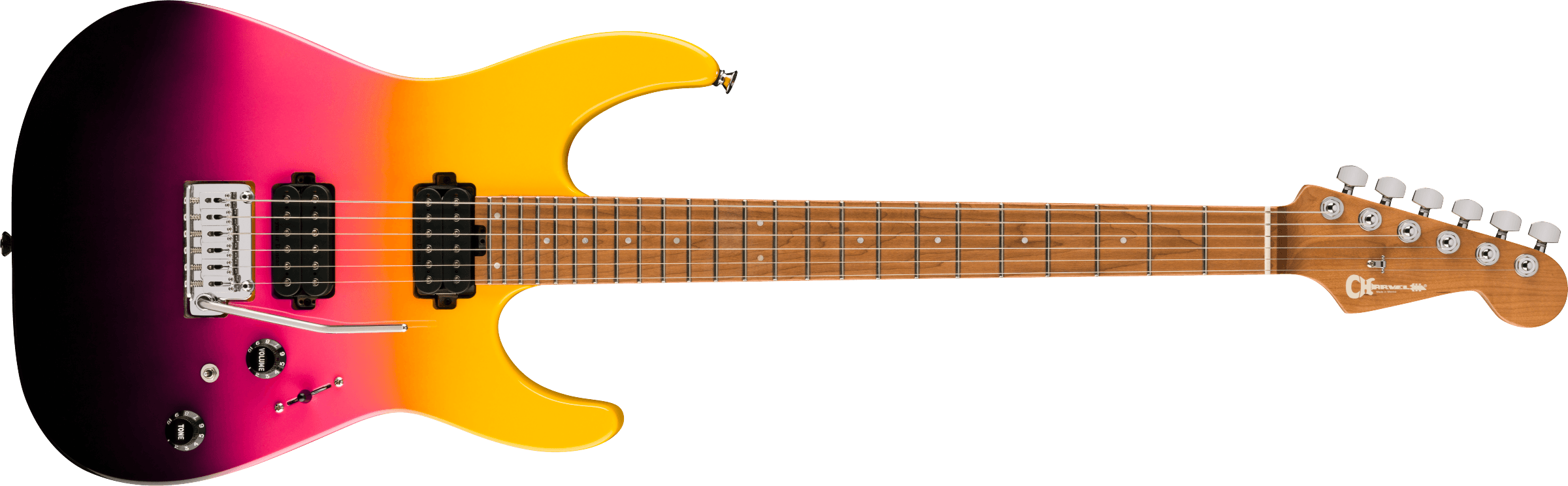 Charvel Pro-Mod DK24 HH 2PT CM, Malibu Sunset, FREE CHARVEL FOAM CORE CASE WORTH £109