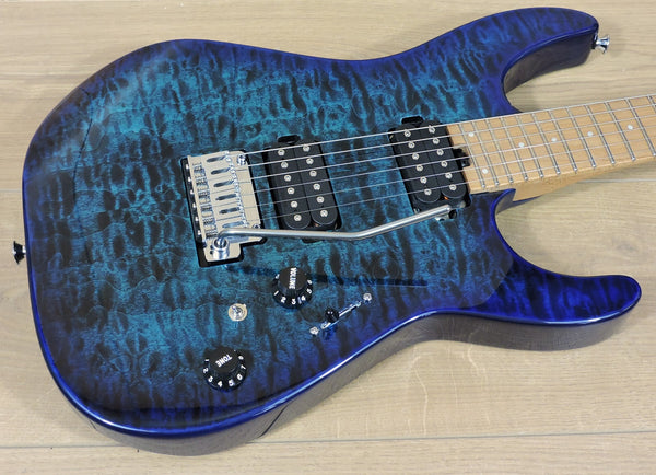 Charvel PRO-MOD DK24 HH 2PT Caramelized Maple Fingerboard, Chlorine Burst