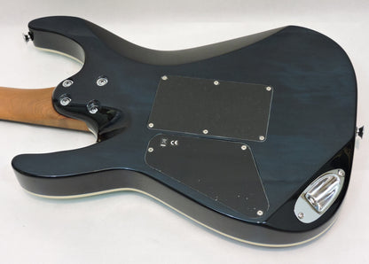Charvel Pro-Mod Plus Dinky® DK24 HSS 2PT EB QM, Ebony Fingerboard, Blue Curaçao