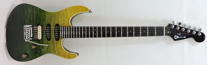 Charvel Pro-Mod Plus Dinky® DK24 HSS 2PT EB QM, Ebony Fingerboard, Zombie Fade