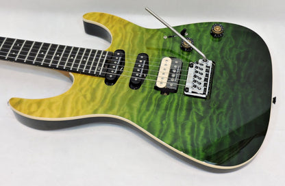 Charvel Pro-Mod Plus Dinky® DK24 HSS 2PT EB QM, Ebony Fingerboard, Zombie Fade