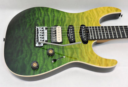 Charvel Pro-Mod Plus Dinky® DK24 HSS 2PT EB QM, Ebony Fingerboard, Zombie Fade