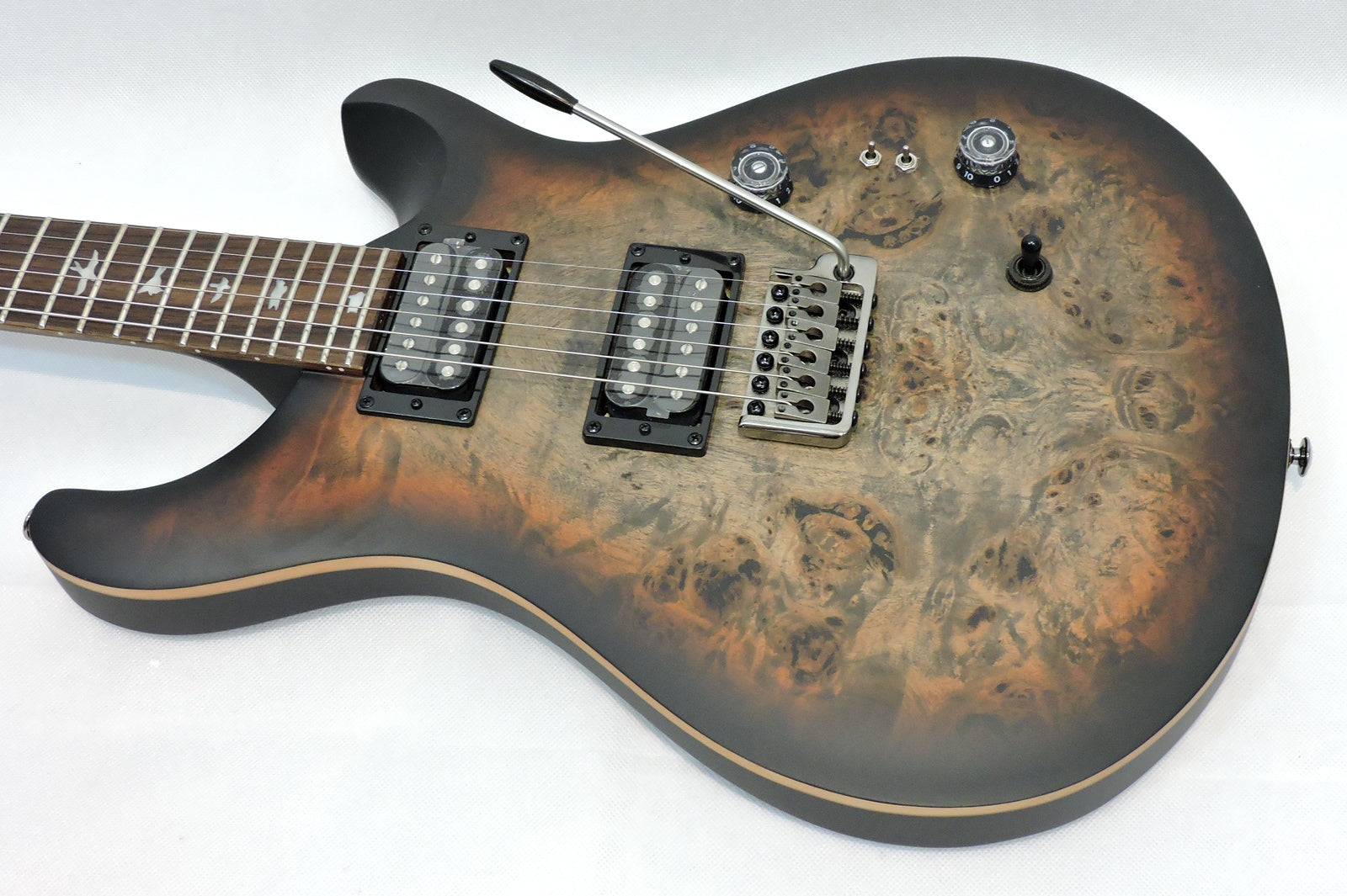 PRS SE Custom 24-08 Poplar Burl Charcoal Cherry Midnight Burst. Limited Edition