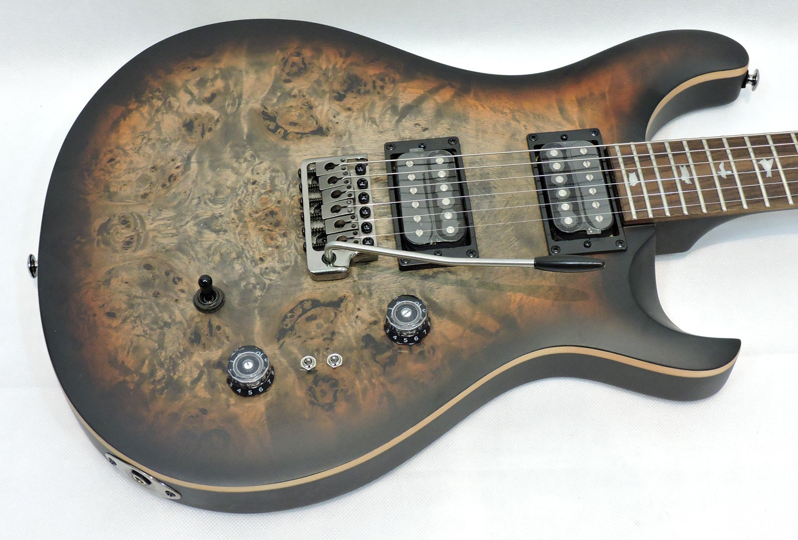 PRS SE Custom 24-08 Poplar Burl Charcoal Cherry Midnight Burst. Limited Edition