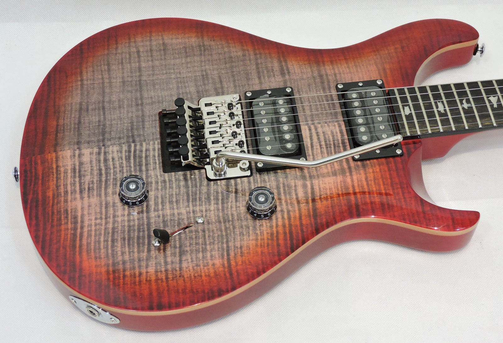 PRS SE Custom 24 Floyd Charcoal Cherry Burst