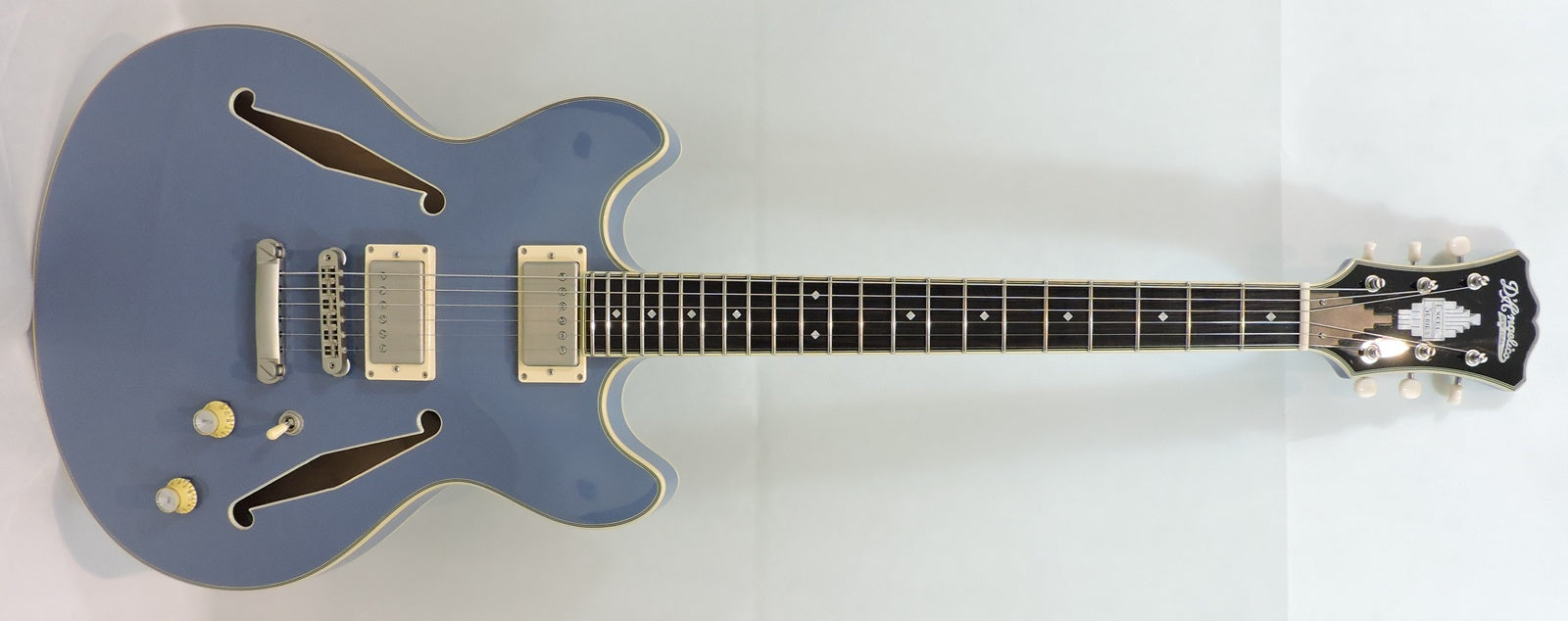 D'Angelico Exel DC Tour with Hard Case. Slate Blue - Used