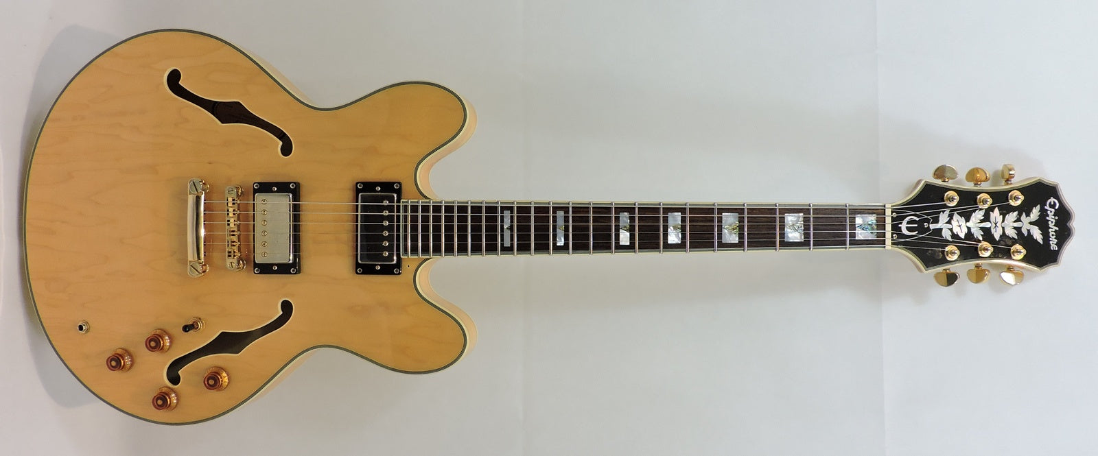 Epiphone sheraton Ⅱ  / Natural 1997年　MADE IN KOREA Epiphone Sheraton II with Rosewood Fretboard Natural Finish Made