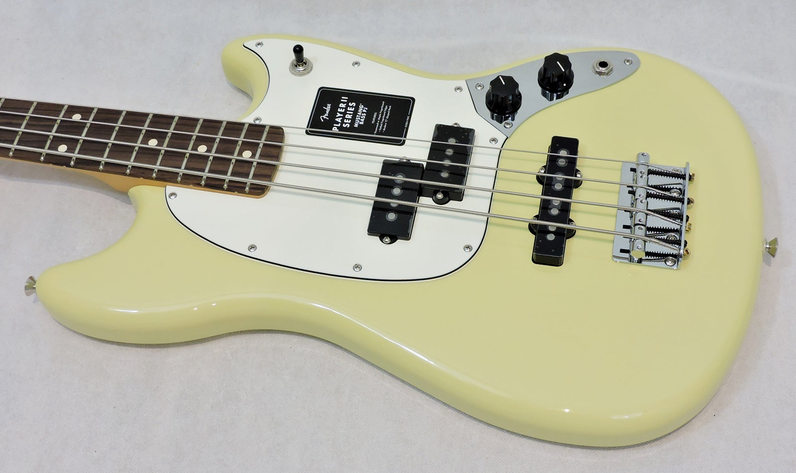 Fender Player II Mustang Bass PJ. Hialeah Yellow - ON OFFER BETWEEN 16TH FEB - 9TH MARCH