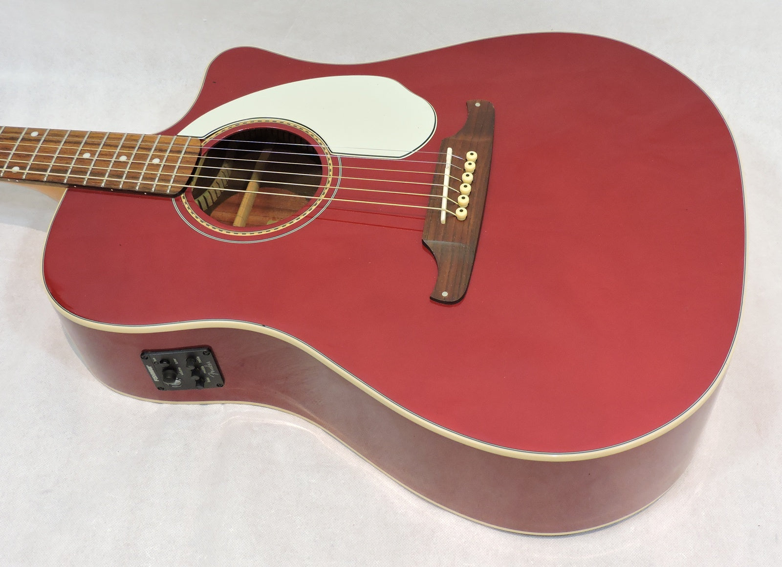 Fender Sonoran SCE, Candy Apple Red with Matching Headstock - used
