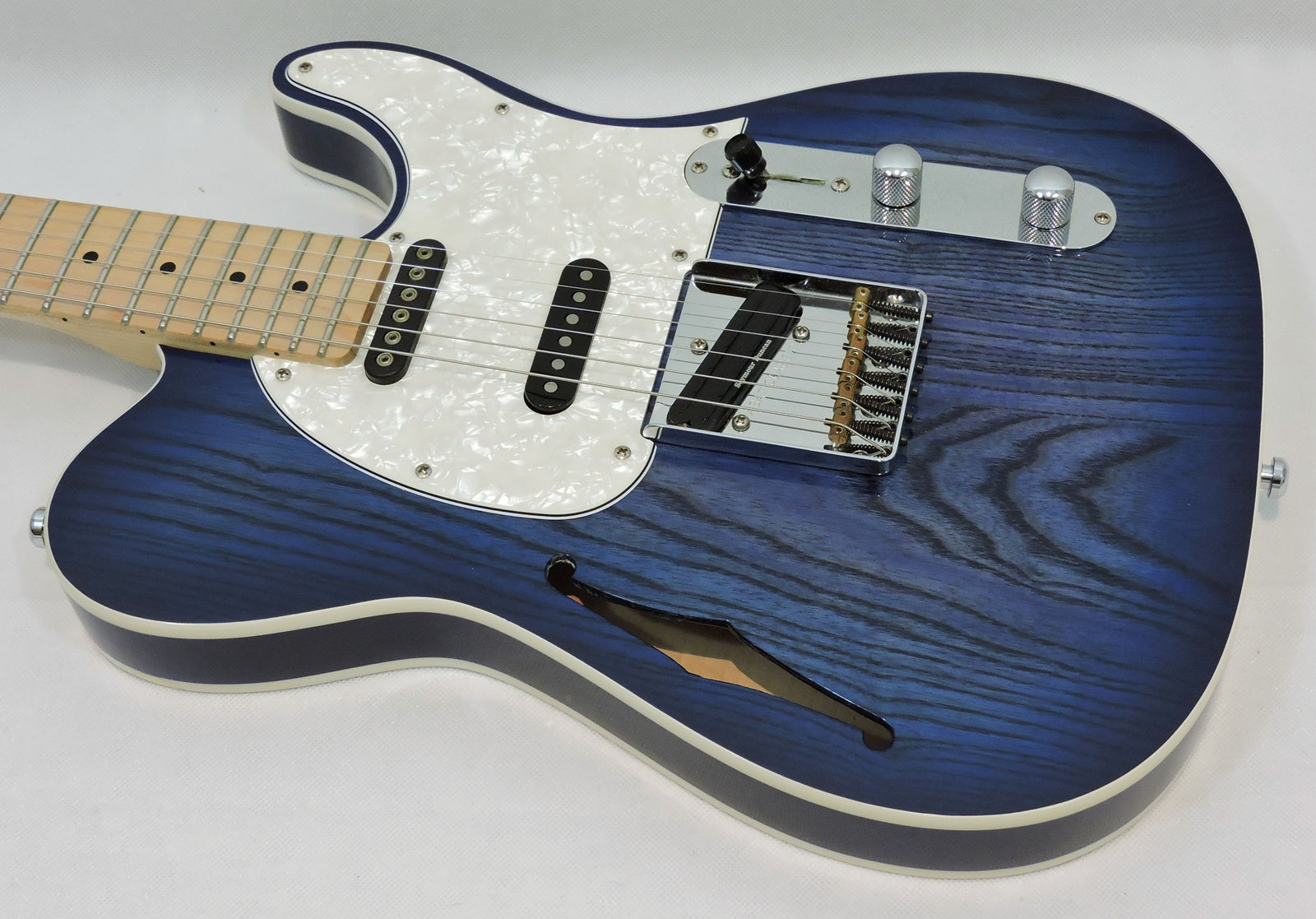 G&L Tribute Asat Classic Semi-hollow Blueburst With Upgrades - Used