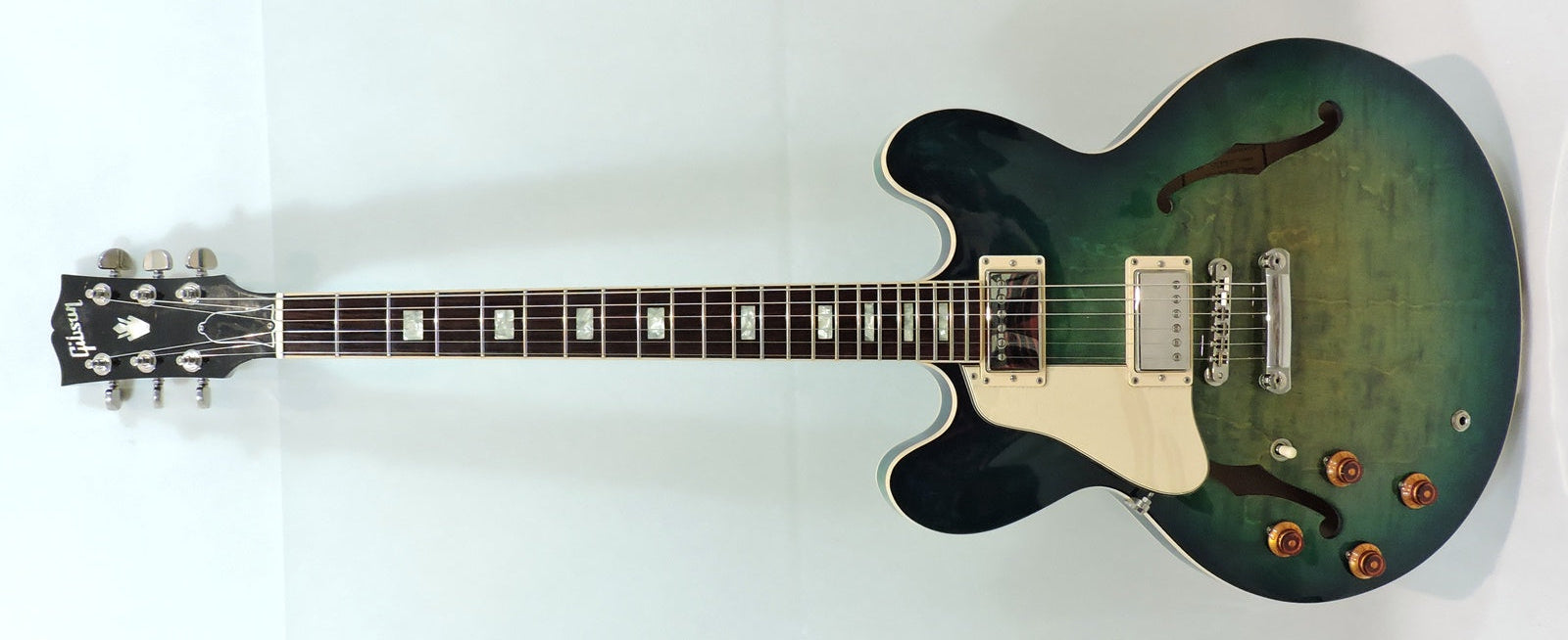 Gibson ES 335 Left Handed, Figured Aquamarine - Used