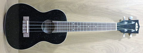 Kala KA-SPRK -Black Galaxy Black Sparkle Concert Ukulele