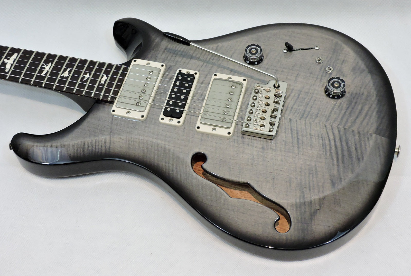 PRS S2 Special Semi-Hollow, Faded Gray Black Burst. 2026 Model