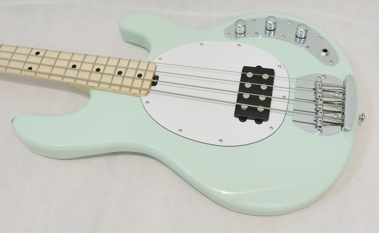Sterling by MusicMan Sub Ray 4 Bass. Mint Green