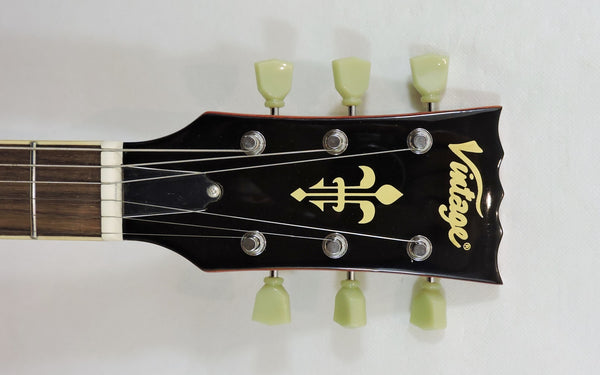 Vintage V100THB Flamed Thru Honeyburst