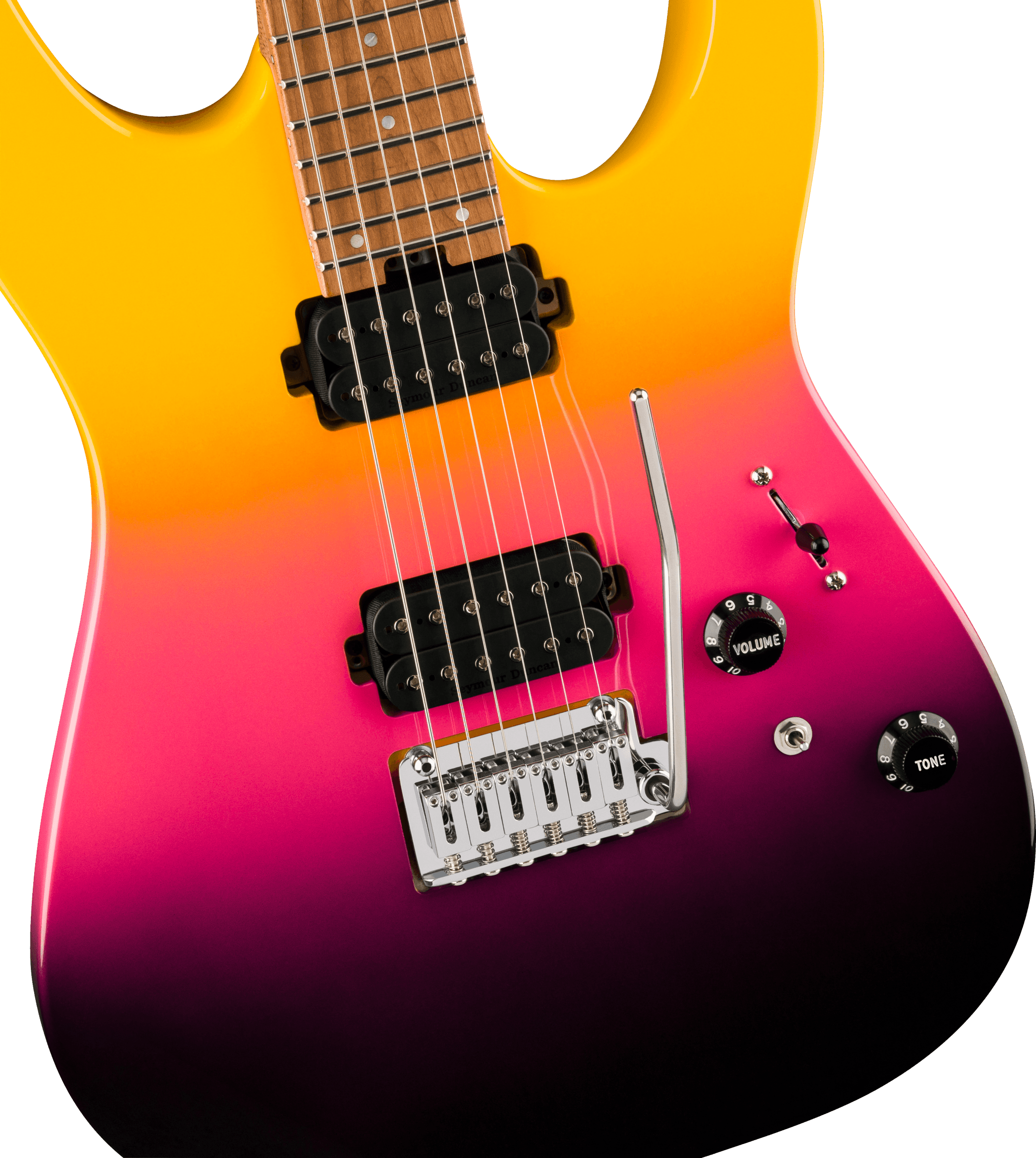 Charvel Pro-Mod DK24 HH 2PT CM, Malibu Sunset, FREE CHARVEL FOAM CORE CASE WORTH £109
