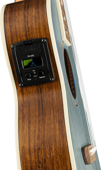 Fender Dani Harrison Uke, Walnut Fingerboard, Turquoise
