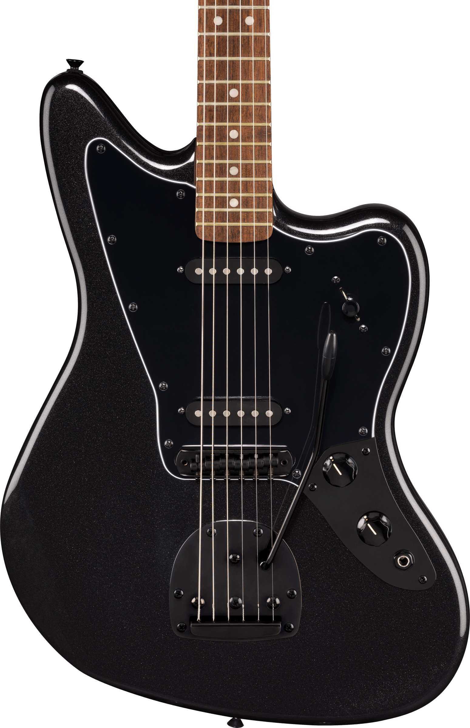 Squier FSR Affinity Jaguar, Laurel Fingerboard, Metallic Black