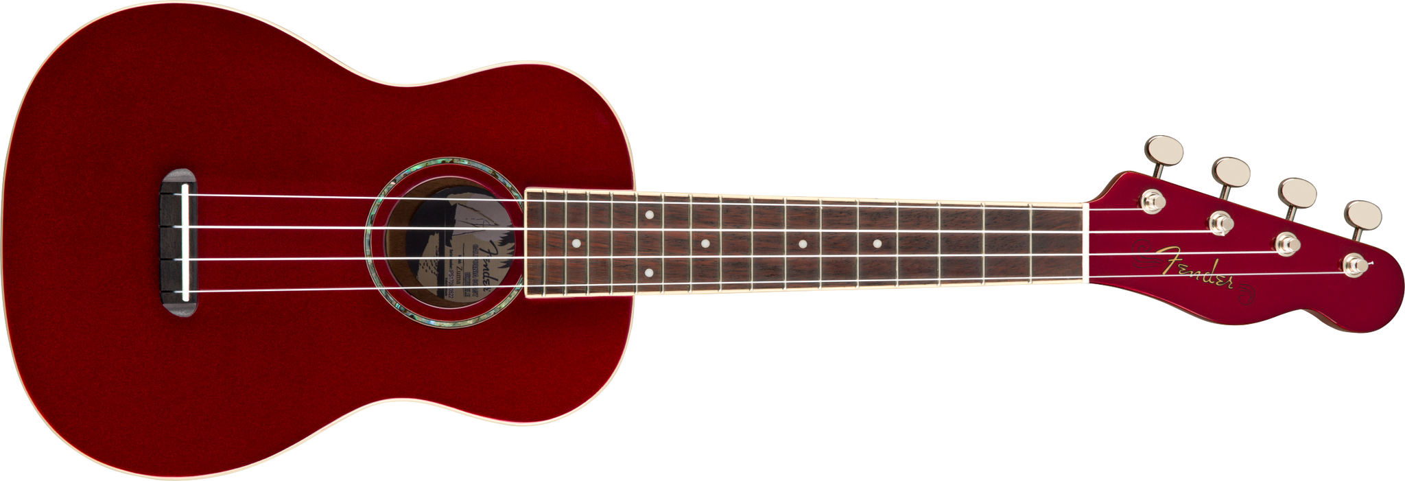 Fender Zuma Classic Concert Ukulele. Candy Apple Red