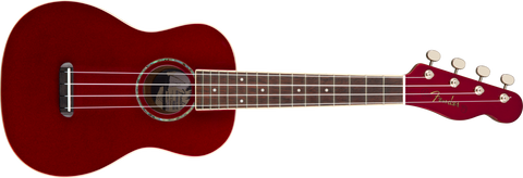 Fender Zuma Classic Concert Ukulele. Candy Apple Red