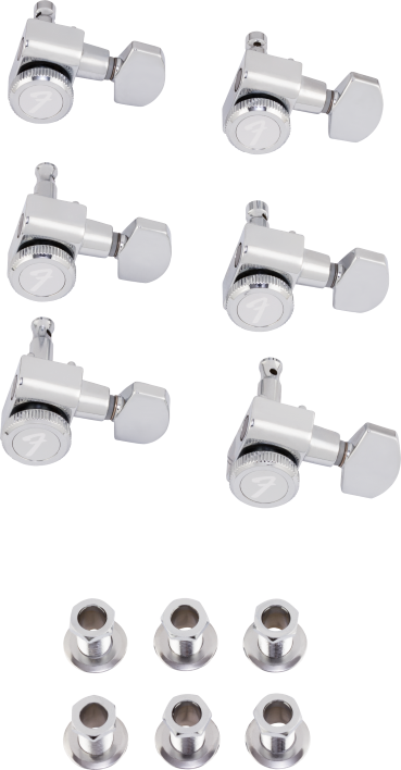 Fender Locking Stratocaster/Telecaster Staggered Tuning Machines Polished Chrome